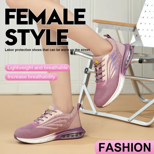 Damen Stahlkappe Sicherheitsschuhe Leichte Schutzschuhe S3 Sneaker Arbeitsschuhe - Bild 3 von 33