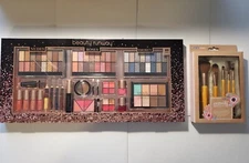 Makeup Palette Beauty Runway 89 Pieces BUNDLE w/ 5 Piece ECO FRIENDLY Brush Set 