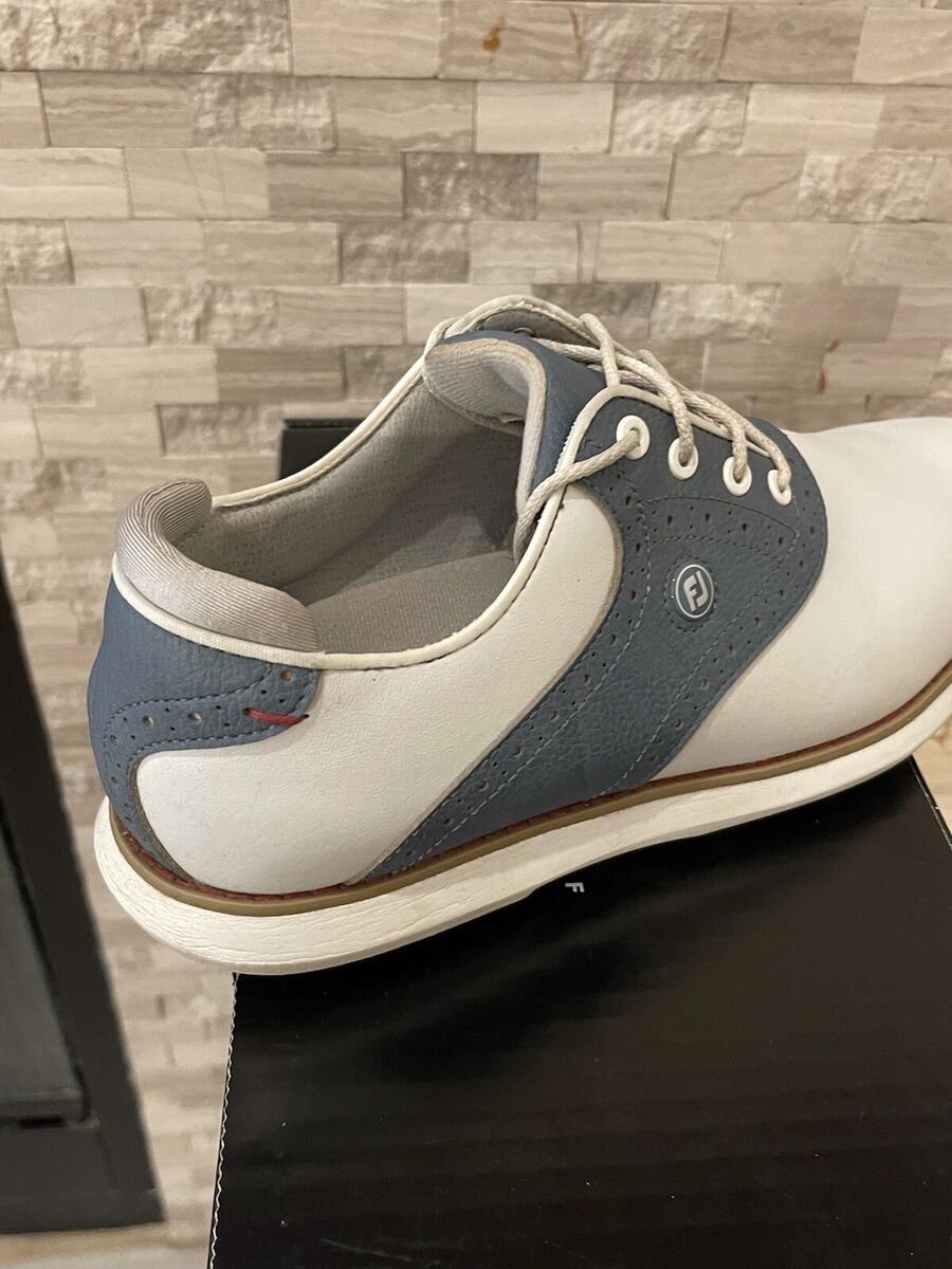 FootJoy Traditions Women's Golf Shoes White/Blue/White 97903 FootJoy Traditions Women's Golf Shoes White/Blue/White 97903
