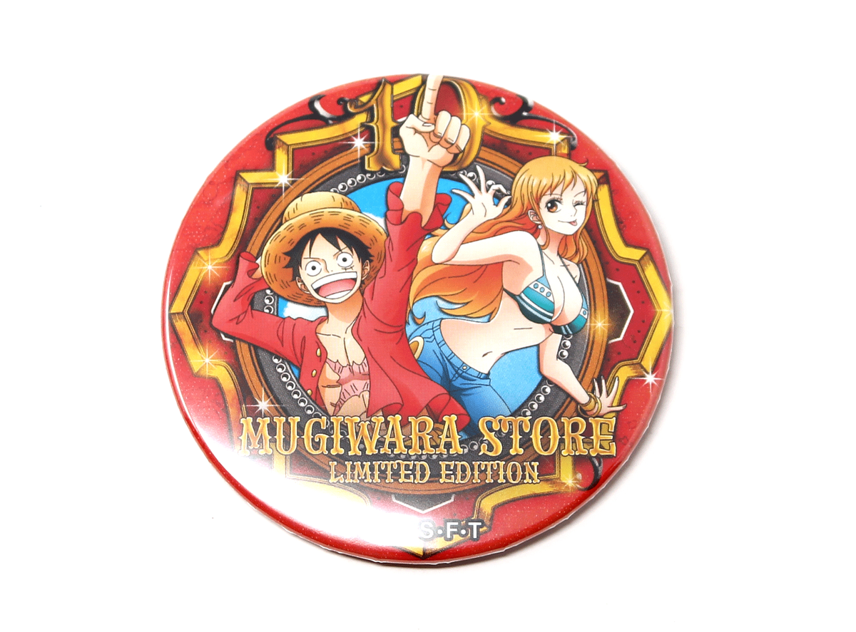 ONE PIECE Luffy Nami Pin Badge Can Button YAKARA Mugiwara Limited