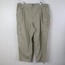 5.11 Tactical Pants Mens 42x30 Ripstop Cargo Pocket Combat Flat Front Tan Khaki