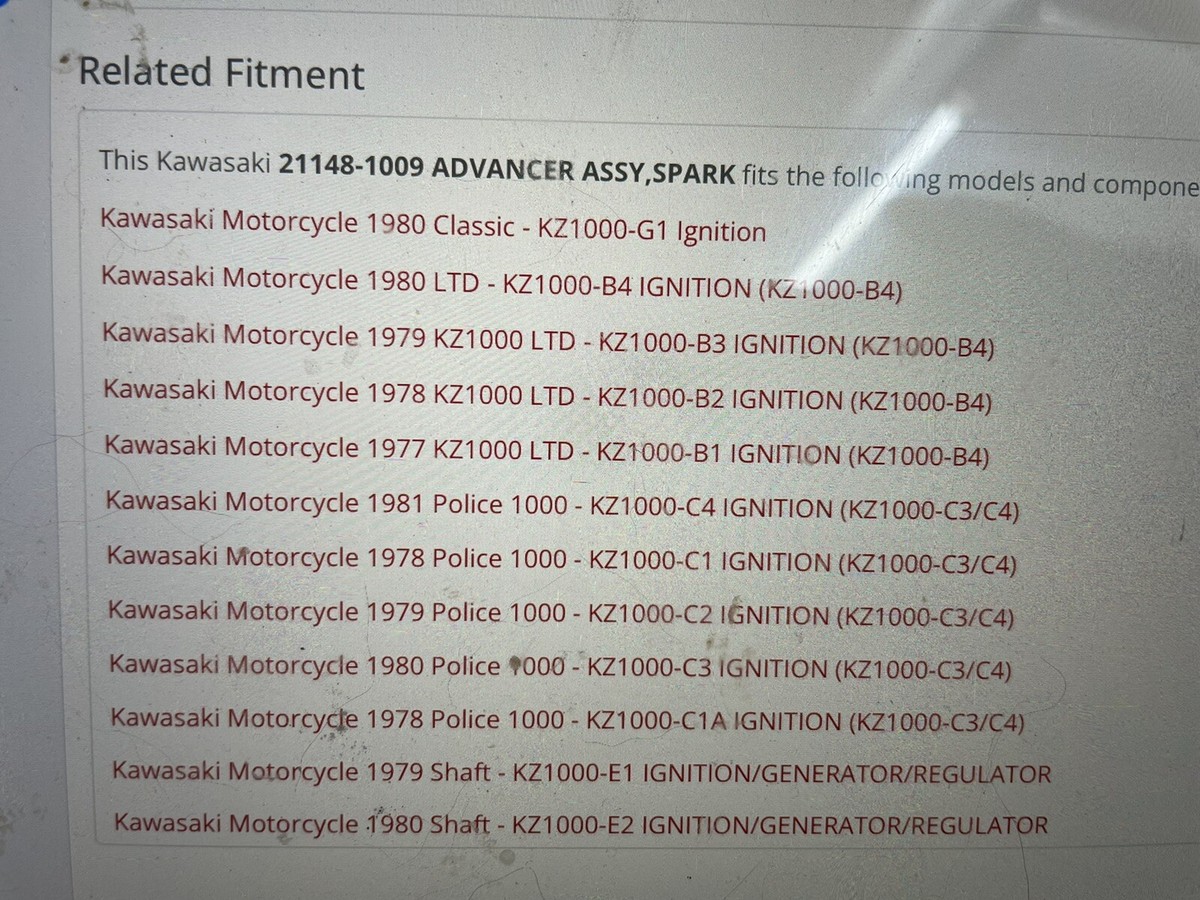 1979-1980 Kawasaki KZ1000,Z1R,Spark Advancer 21148-1009 | eBay 1979-1980 Kawasaki KZ1000,Z1R,Spark Advancer 21148-1009 | eBay