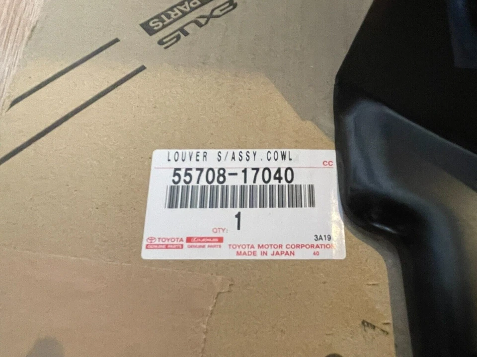 Cubierta de panel de persiana de ventilador superior capó delantero genuino Toyota MR2 SW20 OEM JDM Foto 3 de 4