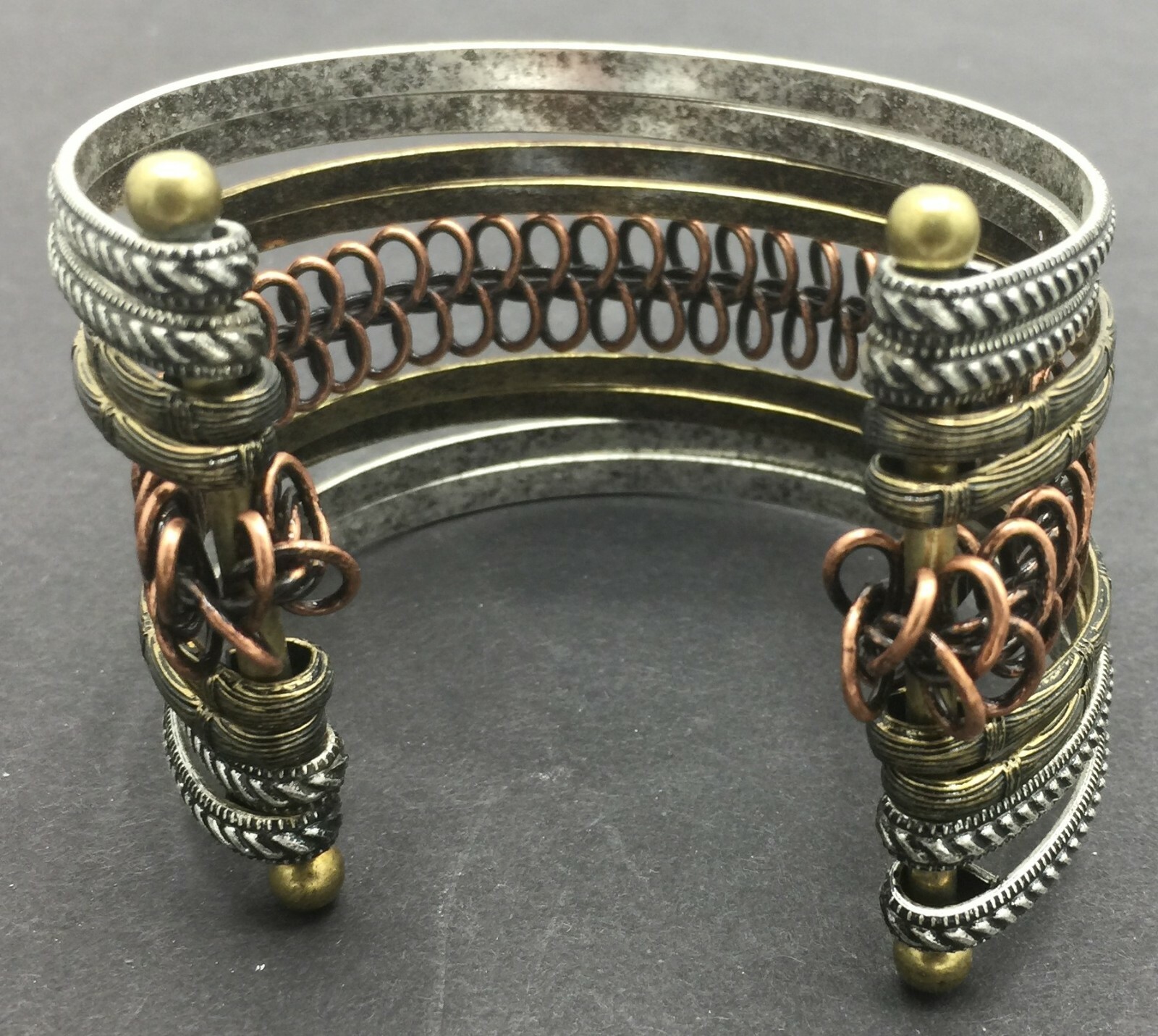 Vintage Layered Stackable Cuff Bracelet - image 2