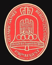 1936 Berlin Olympic Promotional Stamp - English Version - Mint Never Hinged