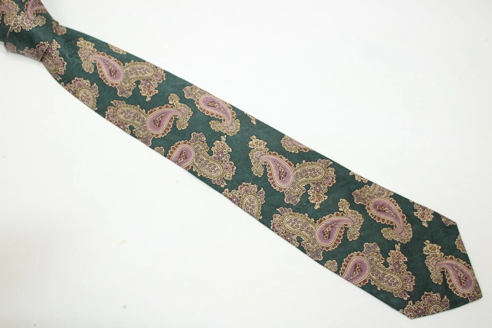 Corbata de seda AQUASCUTUM hecha en Italia F69045 Foto 2 de 4