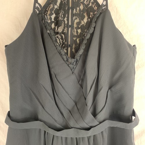 NWT David’s Bridal Black Cocktail Dress Sz 10 Lace Chiffon LBD Date Night - Picture 4 of 17