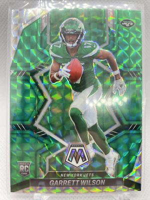 2022 Mosaic Garrett Wilson Green Prizm Rookie RC No. 311 Base Jets