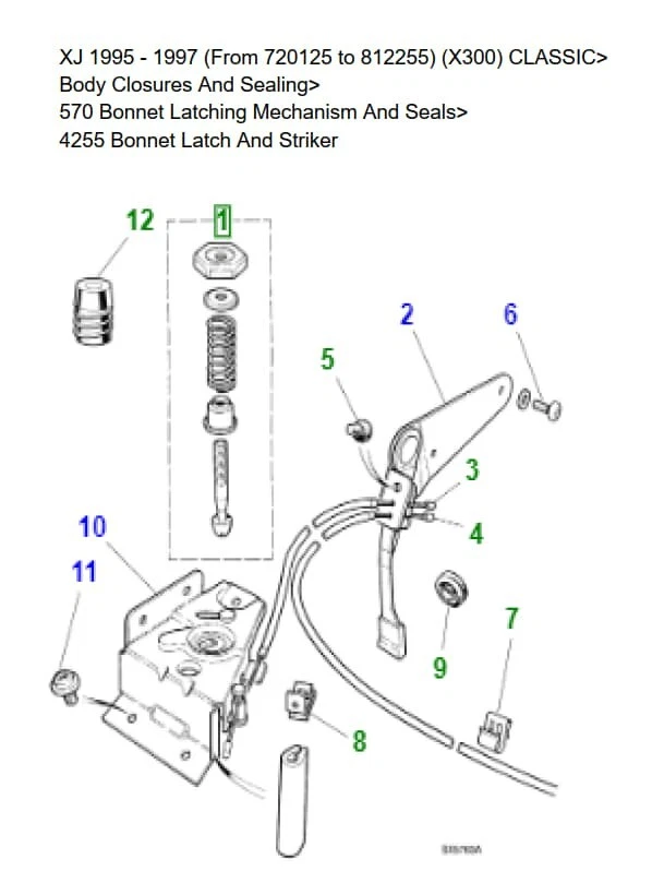 捷豹 XJ6 XJ8 XJR XJ12 抽油烟机锁前锋针 HNA2420AB HNA2420AD HNC2420AA 原始设备制造商 — 第 3/4 张图片