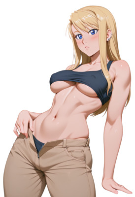 Winry Full Metal Alchemist Waifu Weatherproof Anime Sticker 6'' Car Decal