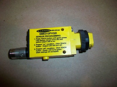 Banner Mini Beam Fiber Optic Sensor   SME312FVQD    USED