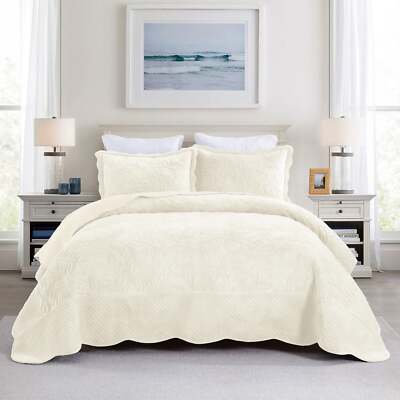 Luxury Velvet Oversized Embroidery Quilt Set Soft and Plush All Season Comforter