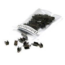 20 Big Antique Copper Fold Crimp Tube Cord Ends for Thick Jewelry Cording String