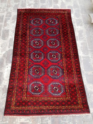 Vintage Teppich 6'×3'8'' Fuß Nomadisch Afghan Belutsch Stammesteppich Beste Wolle Orientteppich 