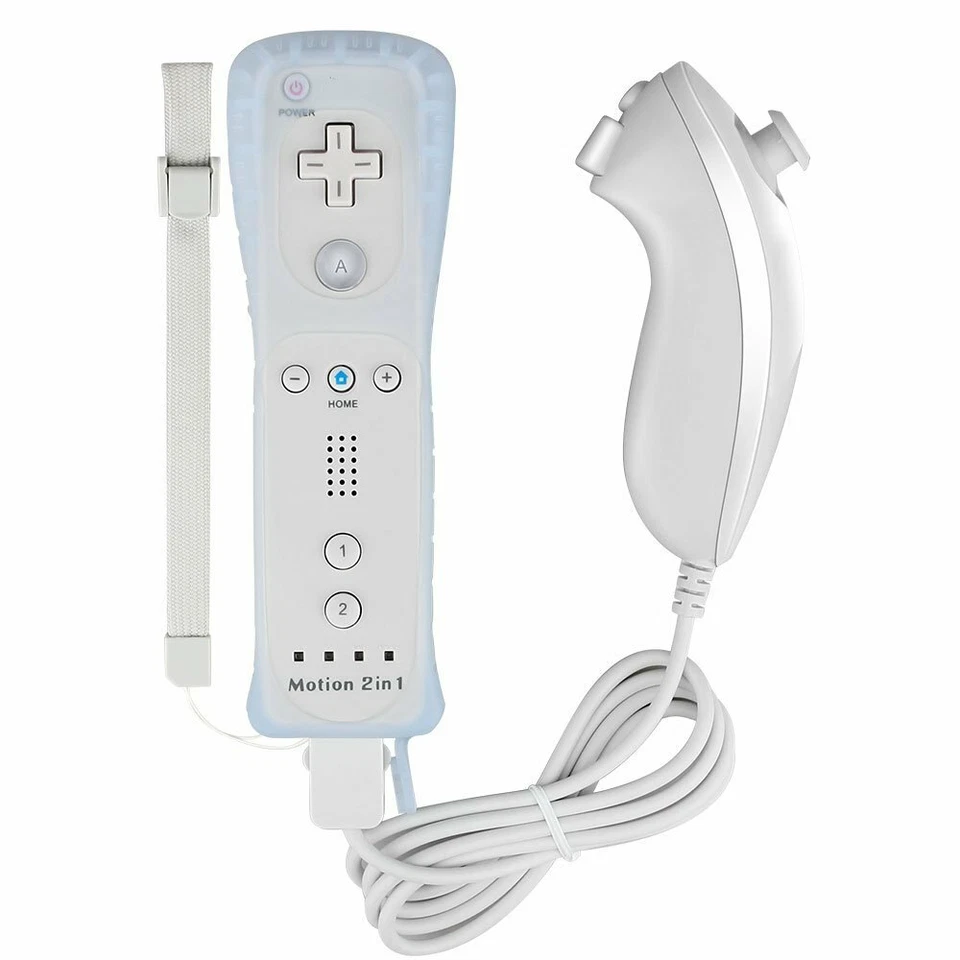 2 Pack Built in Motion Plus Remote Gesture Controller + Nunchuck For Wii & Wii U - Image 4 of 4