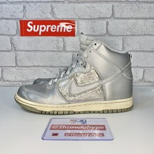 Nike Dunk High Metallic Silver Glitter Disco Size 5 UK Used | 325203-001