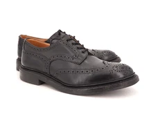 $688 | TRICKERS UK 10 US 11 BOURTON WING TIP BLACK OUT BROGUE SHOE DAINITE