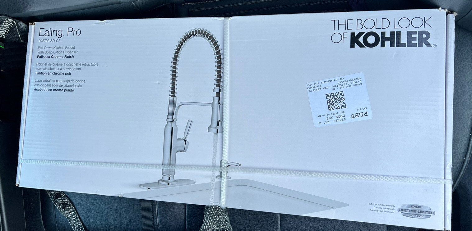 Kohler R28702SDCP Ealing Pro PullDown Kitchen Faucet Polished Chrome