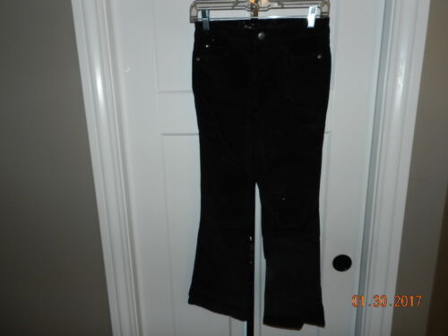 Girl's Justice Black Corduroy Pants Size 12 EUC