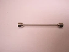 1-9/16" Hexagon Ends, Screw Type, Silver Tone Vintage Collar Bar L440