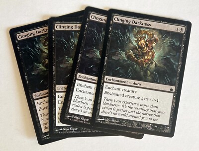 mtg guilds of ravnica most expensive cards Clinging Darkness (4) Ravnica City of Guilds NM MTG Magic the Gathering