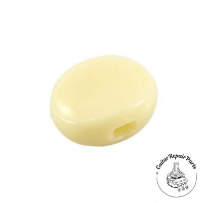 Kluson Butterbean Melt-On Oval Button For Guitar Tuning Machines - Parchment