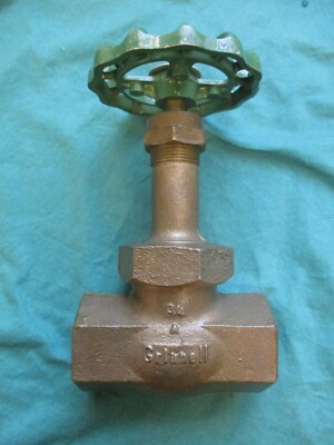 GRINNELL GLOBE VALVE FIG 3255, 3/4'' NPT BRASS VALVE 300SWP-600WOG 
