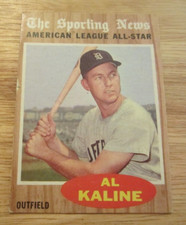 Al Kaline 1962 Topps #470 All-Star Trading Card MLB Baseball Detroit Tigers