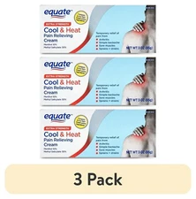 3 Pack Equate Extra Strength Cool & Heat Pain Relieving Cream, 3 oz Each