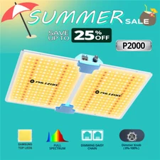 Phlizon P2000W LED Grow Light Full Spectrum 2.7 μmol/J 3x3ft Indoor Plants Grow