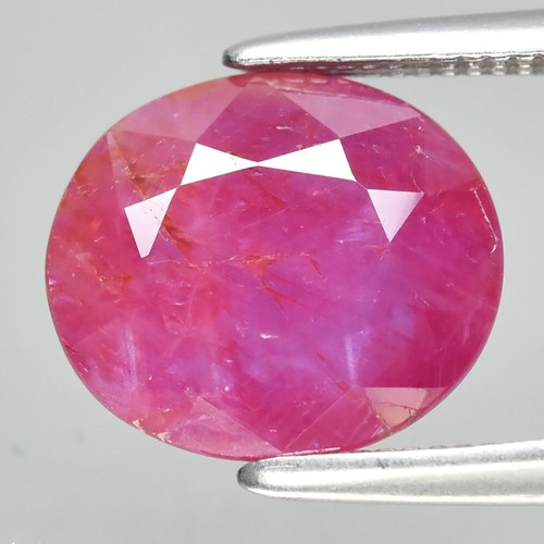 💎 1.90ct 9x7.8mm Oval Purplish Red Ruby - Unheated, Tanzania Gem