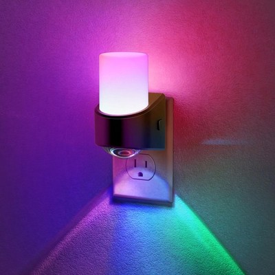 LED Night Lights Plug into Wall Color Changing Night Light with Dusk to Dawn ...