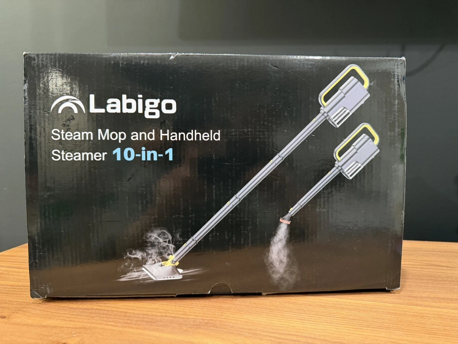 LABIGO 10-in-1 Steam Mop with Detachable Handheld Steamer, 350ml Tank, 10s He
