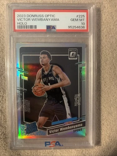 VICTOR WEMBANYAMA PSA 10 2023-24 PANINI DONRUSS OPTIC #225 ROOKIE HOLO PRIZM