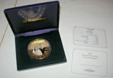 2007 Cook Islands $5 Diamond Wedding 5oz Coin with Diamonds, Gold plated, COA