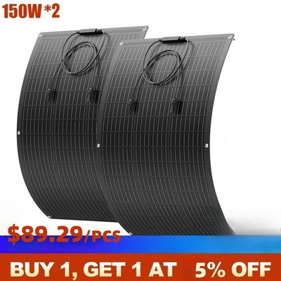 12V 300W Flexible Solar Panel Mono Portable Power Camping Home RV Battery Charge