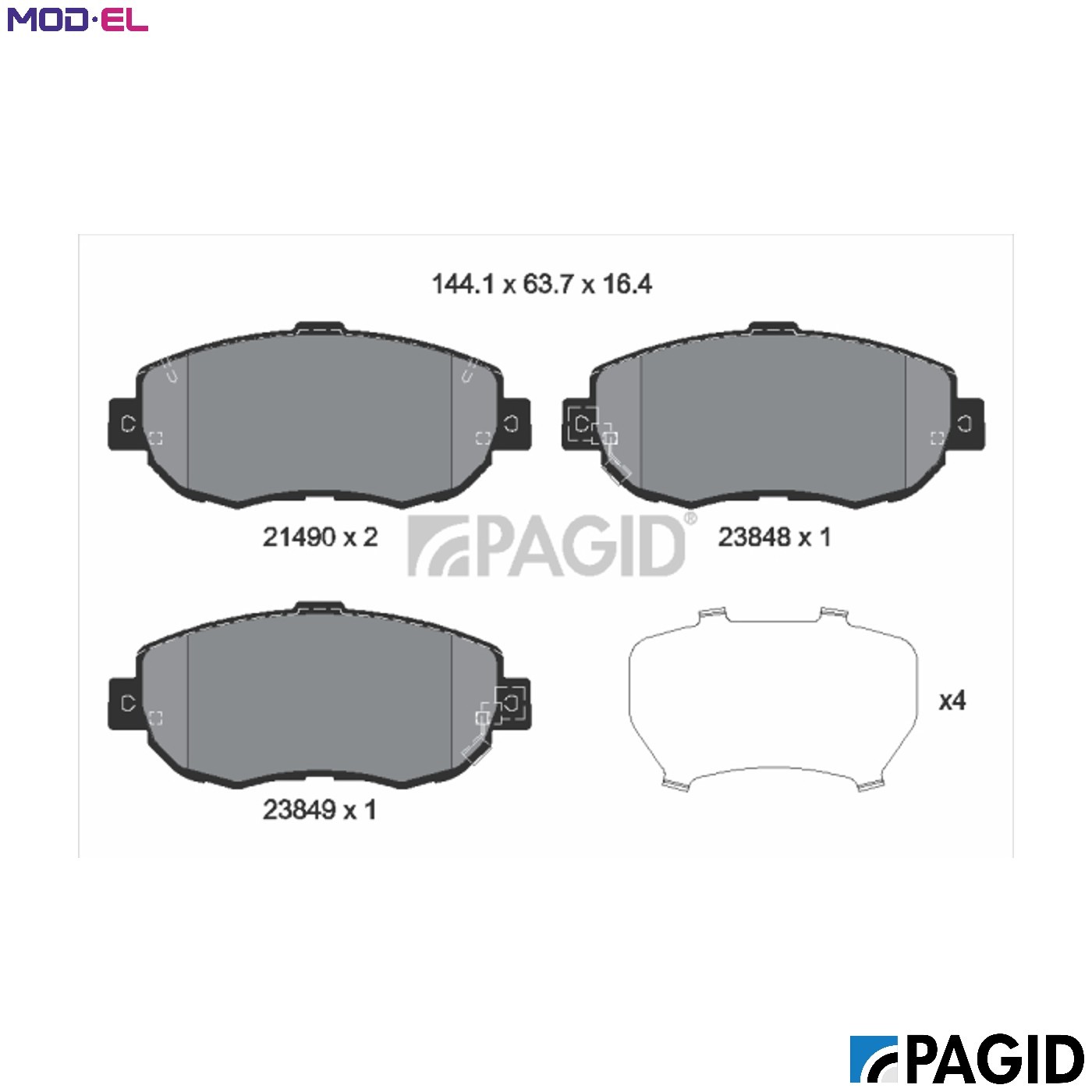 BRAKE PAD SET DISC BRAKE T1323N FOR LEXUS LS GS TOYOTA 1G-FE 2.0L 6cyl GS 4.0L