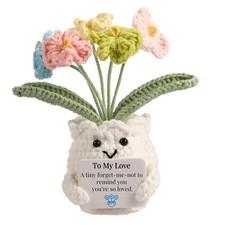 YOOJEE Forget-Me-Not Crochet Gifts for Him Her Boyfriend E-To My Love
