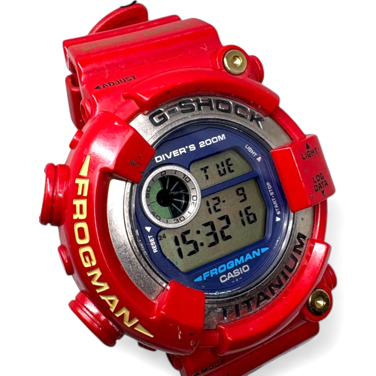 G-SHOCK FROGMAN フロッグマン DW-8200 潜水蛙 CASIO G-SHOCK FROGMAN DW-8200 Red Frog Titanium Diver Watch Ships