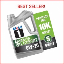 Mobil 1 Advanced Fuel Economy Full Synthetic Motor Oil 0W-20, 5 Quart 29.12 per gallon