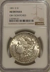 1891 S Morgan Silver Dollar NGC AU Details Better Date Morgan