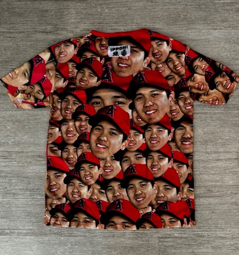Angels Shohei Ohtani Face All Over Print Shirt Mens XL SGA Stadium Giveaway - Picture 2 of 8