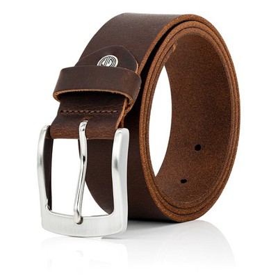 LINDENMANN Leder-Gürtel Herren 40 mm breit, Gürtel Herren Vollrindleder dunkelbr