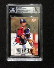 Paul Konerko Signed 1996 Fleer Excel #177 Card Beckett Auto