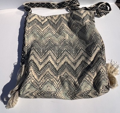 Unionbay Boho Chevron Crossbody Bag Tassel Festival Hippie Shoulder Purse