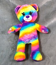 Build A Bear Rainbow Friends Tie-Dye Teddy Bear Plush 16in Toy 2018 Excellent