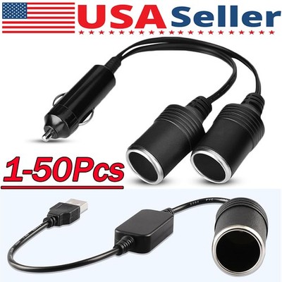 Dual Car Cigarette Lighter Splitter Charger Lot Socket Adapter 12v Auto Outlet