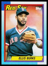 Ellis Burks, 1990 Topps, #155, Boston Red Sox,