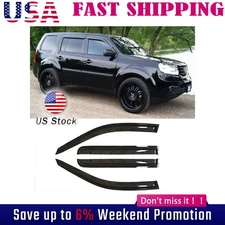 Fits Honda Pilot 09-15 Side Window Visors Sun Rain Deflector Guard Front & Rear