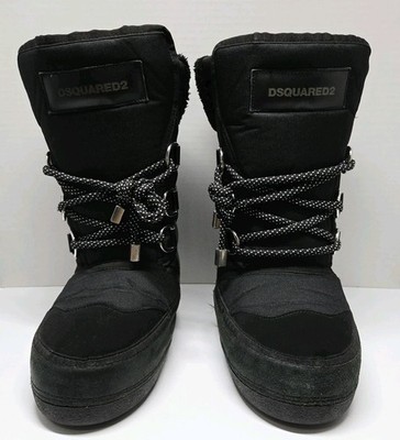 Dsquared2 Black Suede Fur Snow Boots Sizes EU 35-37 US 5-7 | eBay